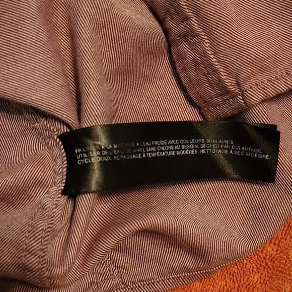 Denim Flower Button Front Shirt Mens Size L Red Short Sleeve Top - Picture 5 of 8